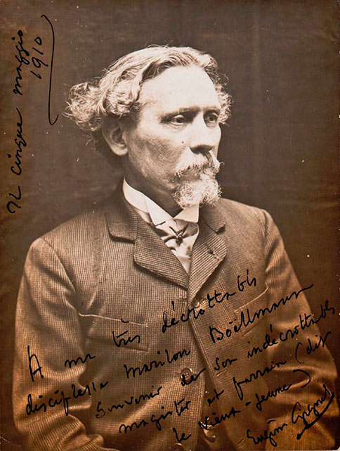 Эжен Жигу (1844-1925) на фотографии с дарственной надписью для Боэльмана, 1910
