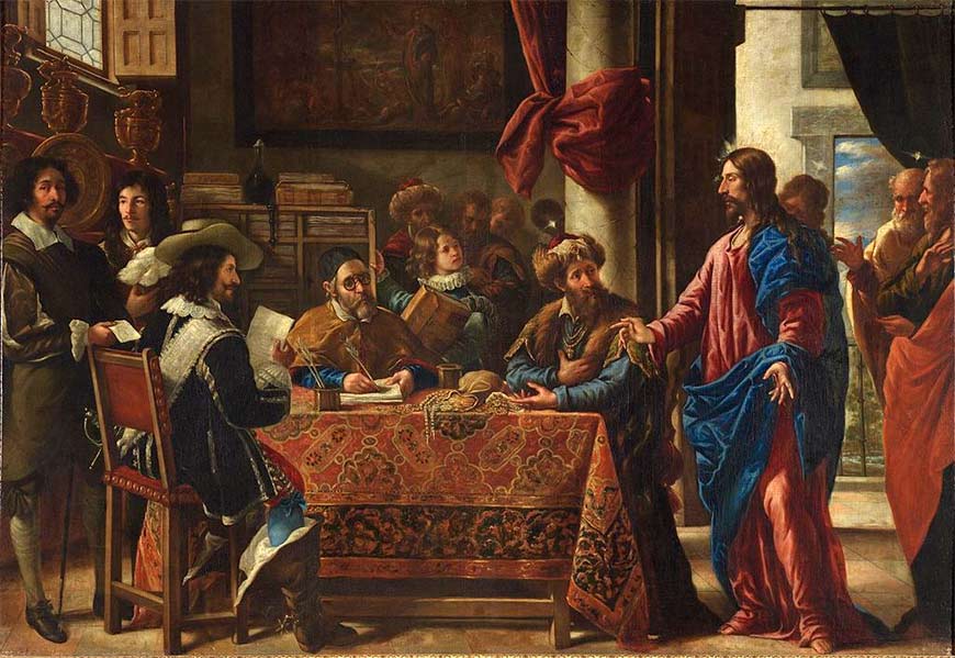 Хуан де Пареха, «Призвание святого Матфея», 1661. Художник изобразил себя крайним слева.