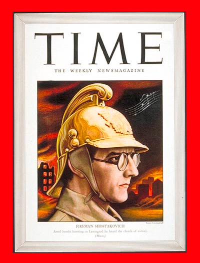 Дмитрий Шостакович на обложке Time, 1942 год
