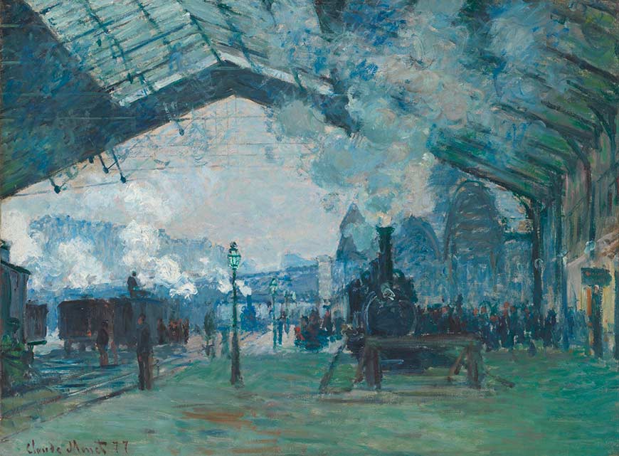 Клод Моне, Прибытие нормандского поезда на вокзал Сен-Лазар, 1877