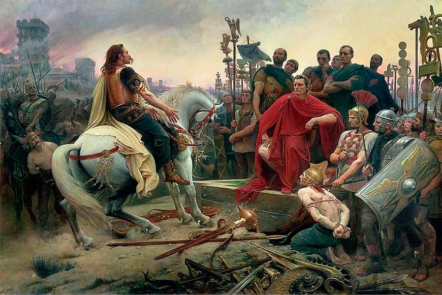 Лионель Руайе, Верцингеторикс бросает оружие к ногам Цезаря, 1899