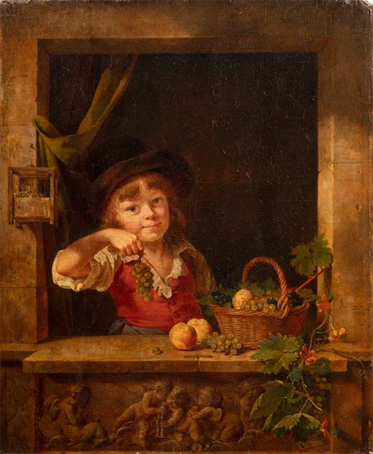 Дроллинг М., Мальчик с виноградом, Франция, 1794