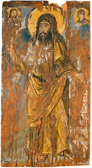 Иоанн Предтеча. Первая половина VI в. (?)Дерево (бук), восковые краски. Считается древнейшей среди синайских икон киевской коллекции.