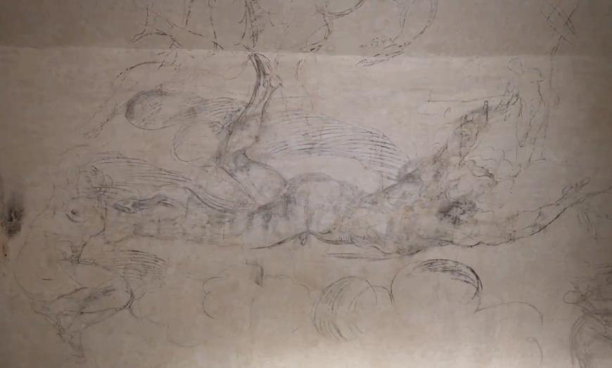 Рисунки, предположительно принадлежащие Микеланджело, находятся в Тайной комнате в Музее капелл Медичи