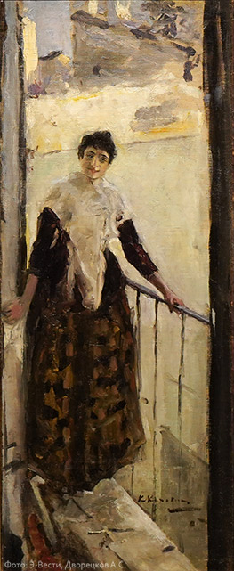 К.А. Коровин, Испанка на балконе, этюд 1880-е