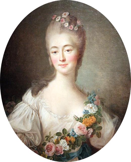 Графиня мадам Дю Барри, любовница Людовика XV, короля Франции, в образе богини Флоры
