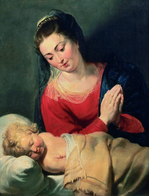 Питер Пауль Рубенс, Богородица в поклонении перед Младенцем Христом, (ок. 1616-19)