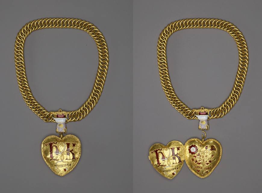 Золотая цепочка с кулоном, символизирующие Генриха VIII и Екатерину Арагонскую, около 1521 года