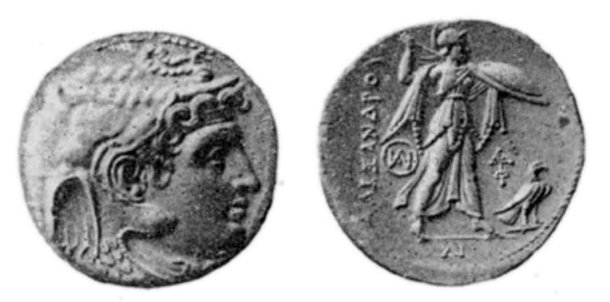 Монета с изображением Александра IV - сына Александра Македонского