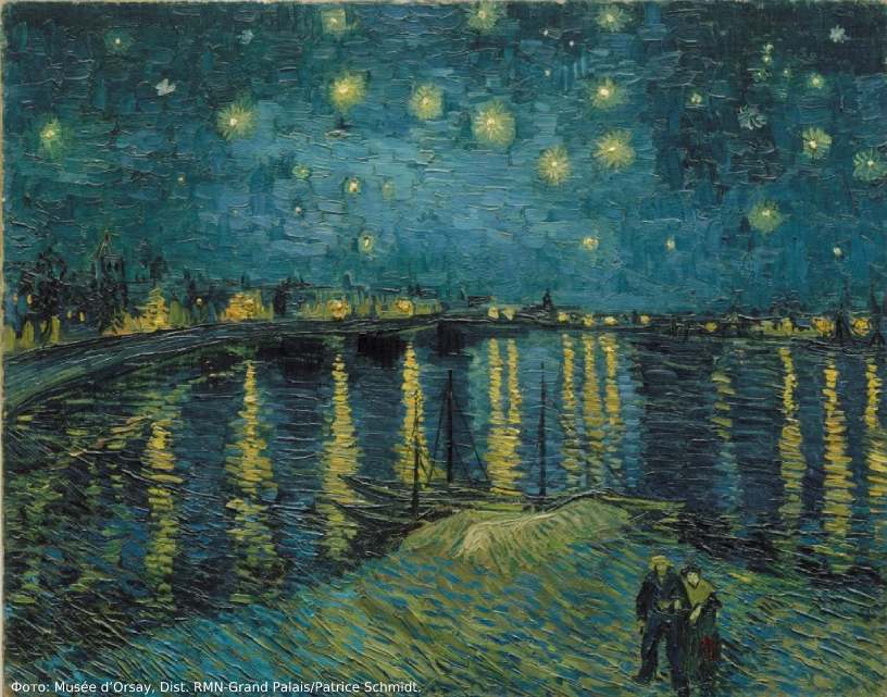 Винсент Ван Гог, "Звездная ночь над рекой Роной" (1888).