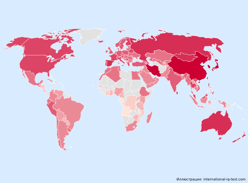 IQ стран мира показал, что Россия одна из самых умных