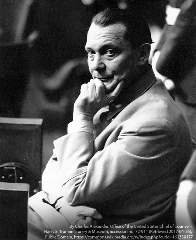 Герман Геринг на Нюрнбергском процессе, 1946 год