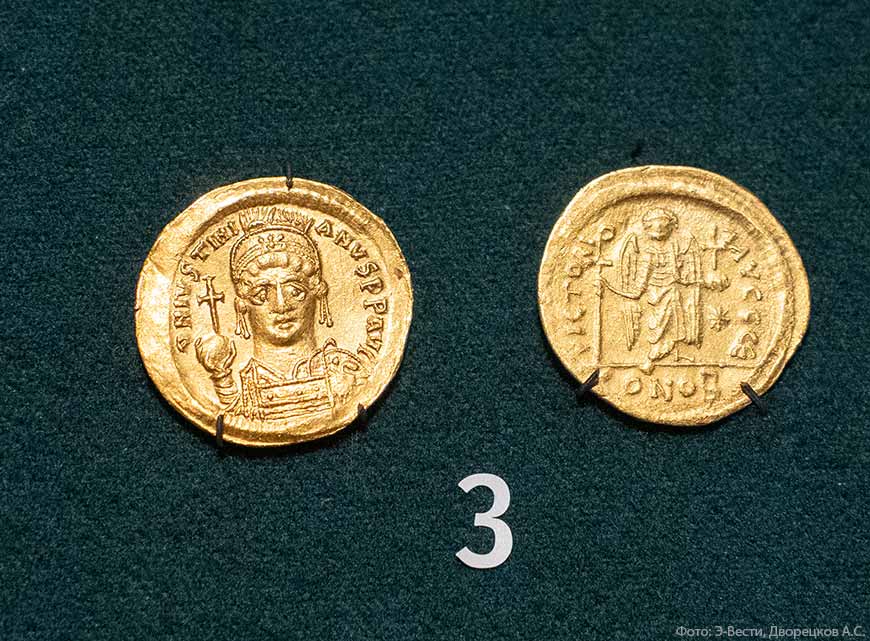 Византийская империя, Юстиниан I (527-565). Константинополь, 545-565, Солид, золото