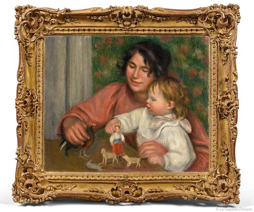 Пьер Огюст Ренуар, «Ребенок и его игрушки» – «Габриэла и сын художника Жан» (L’enfant et ses jouets – Gabrielle et le fils de l’artiste, Jean), 1890-1895
