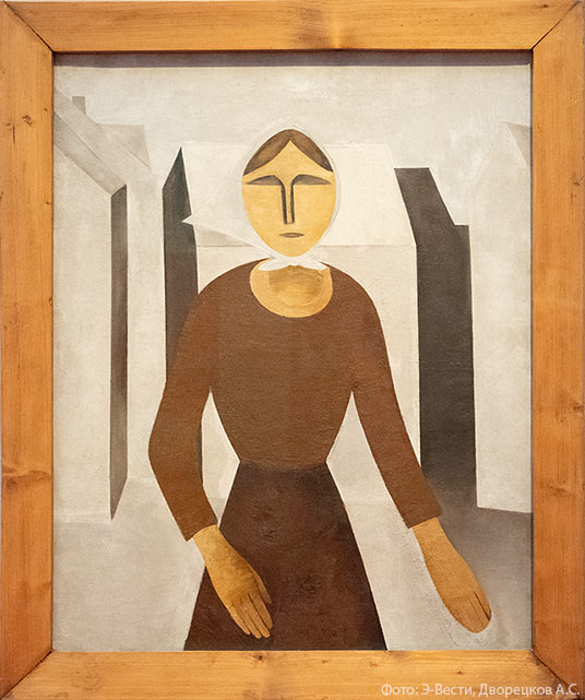 Александр Древин, "Беженка (Женщина в белом платке)", 1907