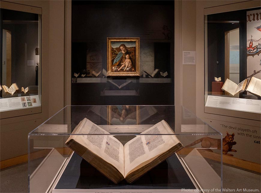 Выставка “Лапы на пергаменте” в художественном музее Уолтерса.